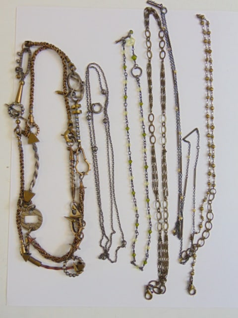Jewelry. (6) necklaces artist designed some with small stones, beads, see photos for detail (1 of 4)