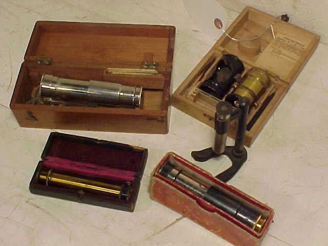 Lot 5 small misc. microscopes: Lot 5 small pocket / portable field microscopes