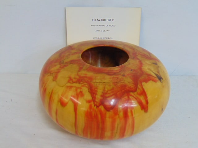 Ed Moulthrop wood bowl, "Rare Ashleaf Maple, Acer Negundo", numbered 706810, no cracks, chips, bowl (1 of 8)