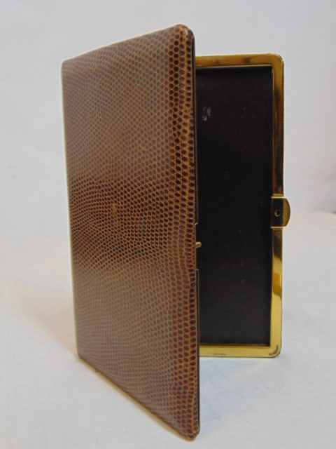 DUNHILL, Vintage France cigarette case, brown, 4" x 45 5/8" (1 of 5)