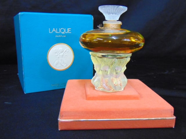 Lalique perfume bottle, "Flacon-Collection, Edition 2001, in original box, unused, filled, excellent (1 of 7)