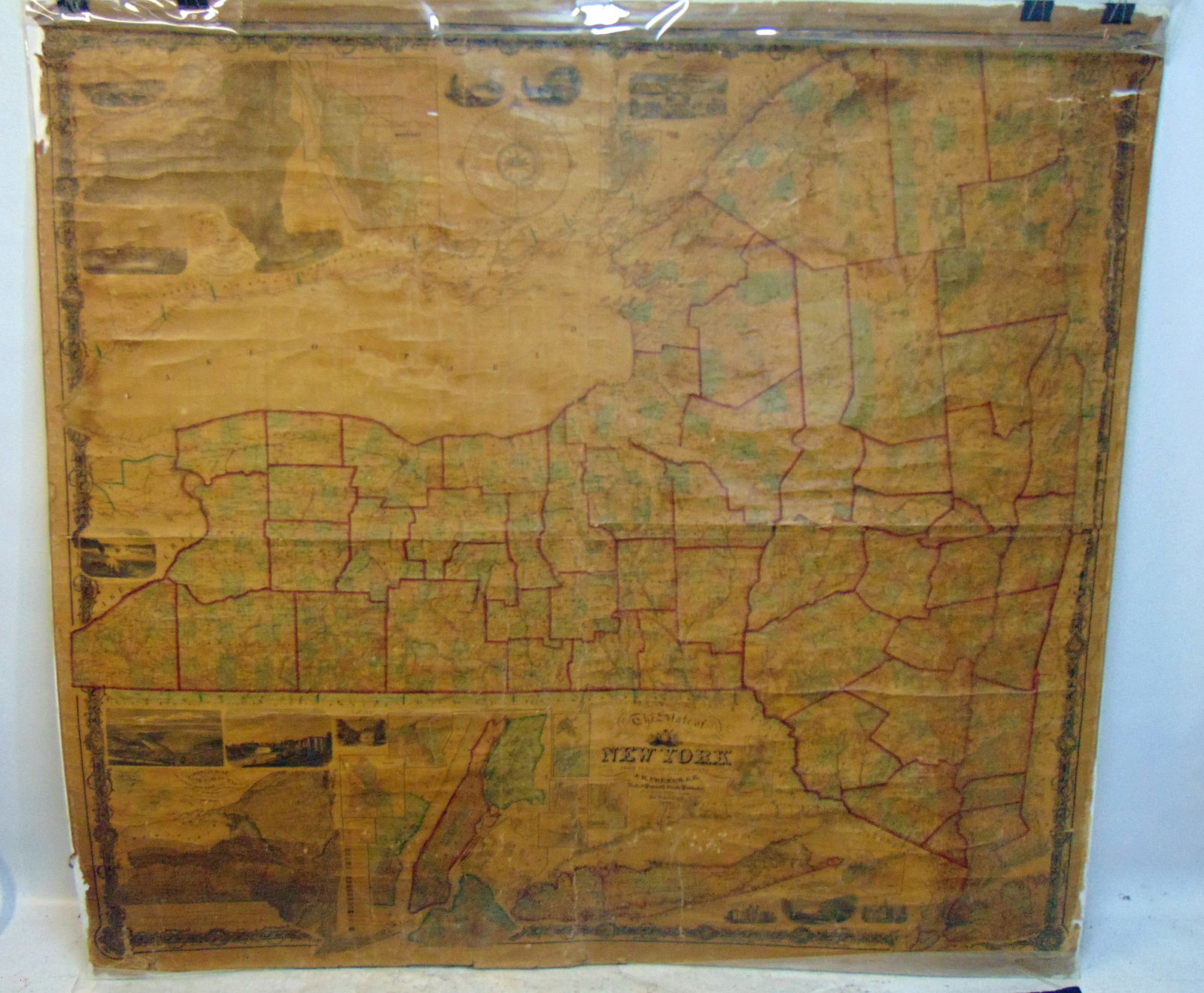 Early 1860 school map of New York State, From New & Original surveys Under the direction of J.H. (1 of 17)