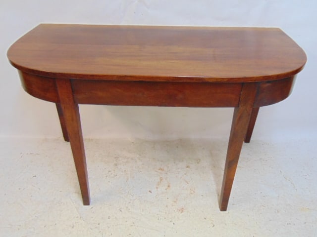 Antique "D" table, Mahogany console table, 19th Century, top is 23.5" by 48", height is 28.5" (1 of 4)
