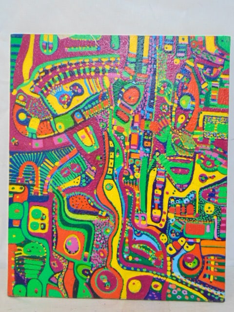 Painting, surreal abstract, Louise Abrams, oil on canvas, 24" by 20" (1 of 4)