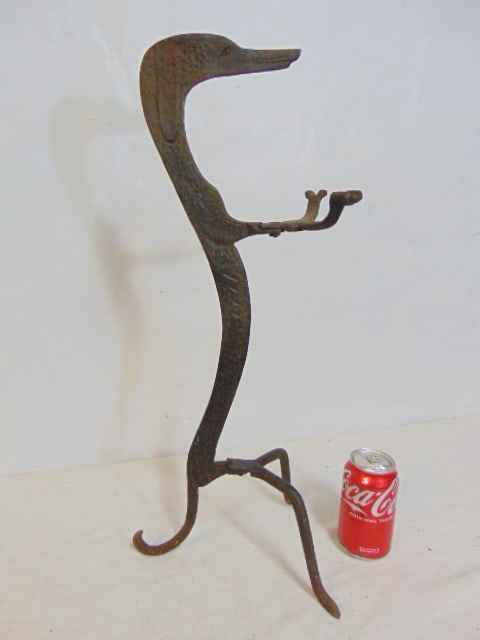 Art deco iron dog stand, ashtray holder, height is 22.5" (1 of 5)