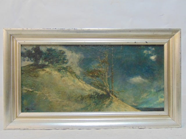 Painting, "Nocturne-Provincelands", F. Ronald Fowler, oil on board, 6.75" by 14.25" (sight), in (1 of 4)