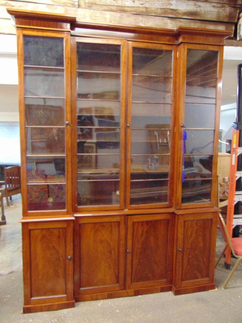 English mahogany breakfront, sideboard buffet cabinet, late 18th Century (1 of 8)