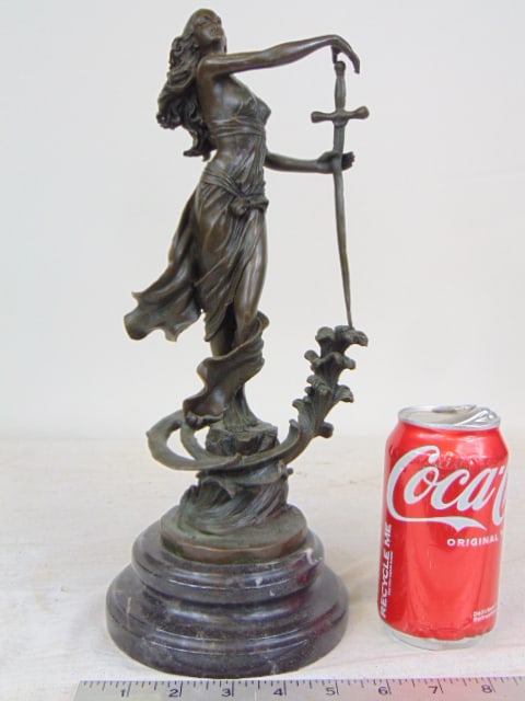Bronze, girl with sword, Miguel Fernando Lopez, by European Bronze Finery, 10.5" (1 of 4)