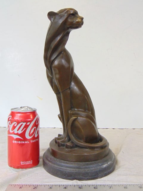 Bronze, art deco style panther (/), Chiparus, European Bronze Finery, 11" by 5.5" (1 of 5)