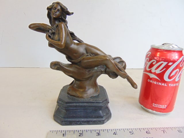 Bronze, nude woman, Felix Charpentier, 6.25" by 8": Bronze, nude woman, Felix Charpentier, 6.25" by 8"