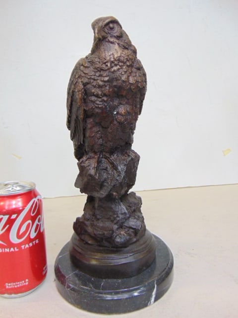 Bronze hawk, Moigniez, 5.5" by 10.5" (1 of 4)