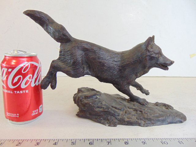 Bronze, "Shadow Runner", fine bronze sculpture by Gorham, 12" wide, 7.75" tall.: Bronze, "Shadow Runner", fine bronze sculpture by Gorham, 12" wide, 7.75" tall.