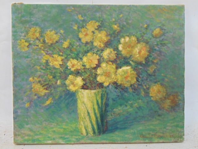 Painting, Floral still-life, George LeBoutillier, oil on canvas, 16" by 20" (1 of 4)