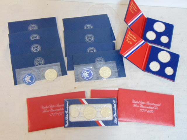 Proof sets, ten 40% silver dollars & five 40% triple coin sets, United States Bicentennial proof (1 of 5)