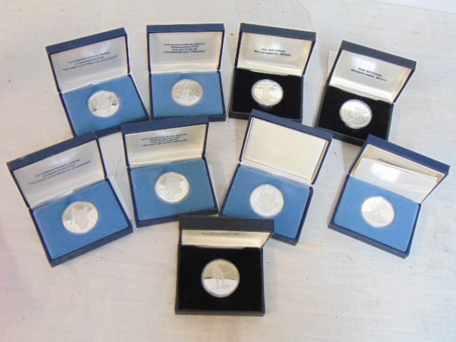 9 US Mint BiCentennial medals, commemorating the Battle of lexington, First Continental Congress & (1 of 6)
