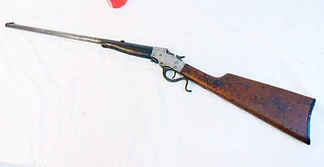 Rifle, Stevens 1894, 32 long lever. NOTE all rifles other than black powder are subject to FFL: Rifle, Stevens 1894, 32 long lever. NOTE all rifles other than black powder are subject to FFL background check, shipping and background checks are handled by a local licenced gun dealer, after paymen