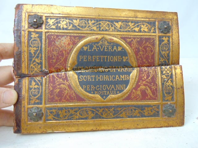 Gilt wood covered book, 19th Century copy of the 16th Century book "La Vera Perfettione Del (1 of 7)