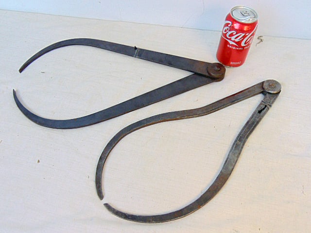 2 large early iron calipers, 16.5" & 17.5" (1 of 4)