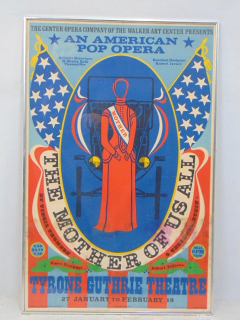 Poster, An American Pop Opera, Robert Indiana, 1967, 36.5" by 23.5", has water damage lower margin, (1 of 6)