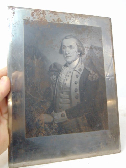 Original engraving plate, by J Sartain, after the original painting from life by James Peale, plate: Original engraving plate, by J Sartain, after the original painting from life by James Peale, plate is 11.25" by 8.5", some rust upper edge.