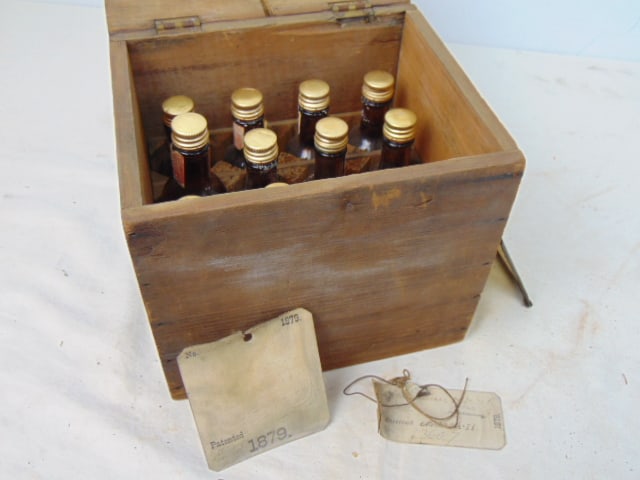 Patent Model, "Bottle Transport case, crate", patent from 1879, Bernard Hartmann & others, label (1 of 5)