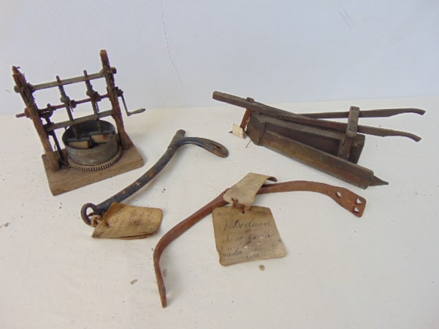 4 Patent Models, Plough, "Application of Varnishes", by Cahoone, Walker & Cahoone, 1881; "Shoe-Calk (1 of 11)