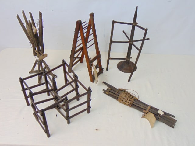 5 Patent Models, various clothing & drying racks, "Clothes Drier", A. Graves; "Clothes Rack" by H. (1 of 12)