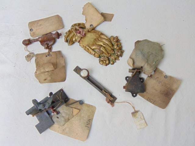 5 Patent Models, "Hanger For Windows", by Laidon Iverson, 1858; "Curtain Cord Tightener", Cha's (1 of 7)