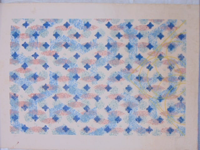 Lithograph, abstract, signed Tony Robbin, edition 8/60, unframed, 27.25" by 19.25" (1 of 6)