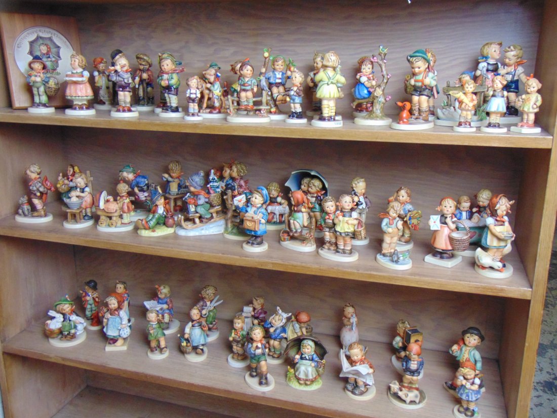 Large collection of Hummel figurines, 69 figurines plus plaque, (1 of 18)