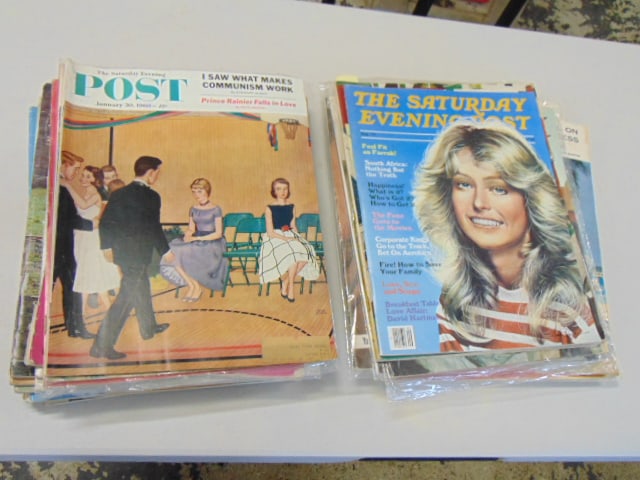 Lot magazines, "The Saturday Evening Post", 30's to 60's  25 plus pieces (1 of 4)