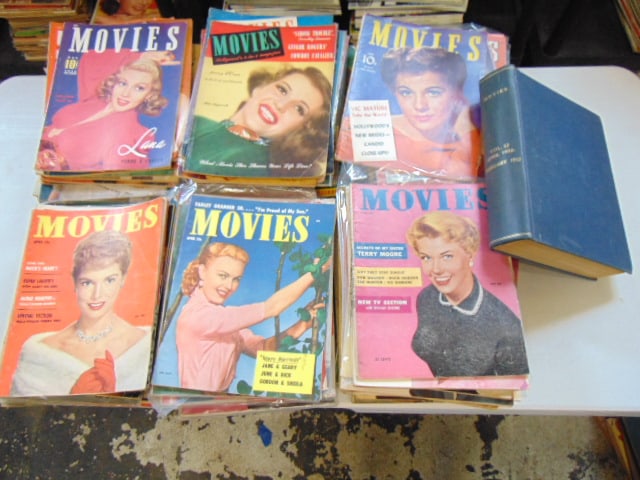 Lot vintage magazines, "Movies", hundreds of editions plus bundle, 1930's to 1950's 200 plus pieces (1 of 4)