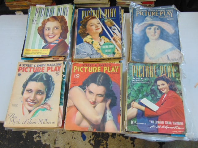 Lot vintage movie magazines, ""Street & Smith Magazine Movie Play", 1930's to 1950's (1 of 4)