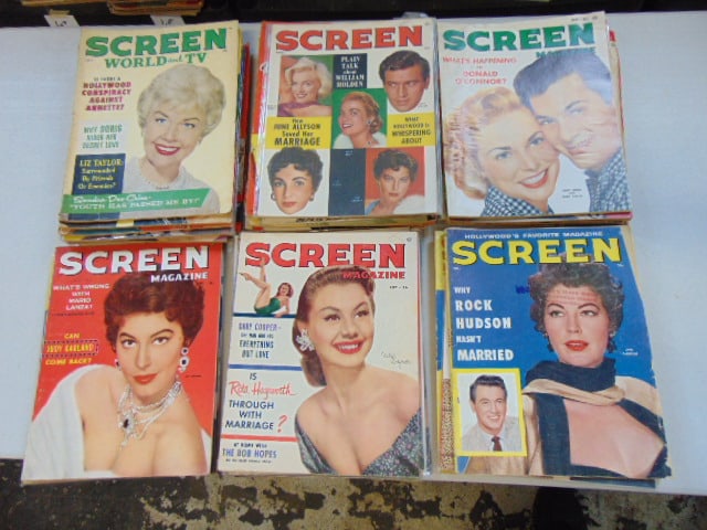 Lot vintage "Screen" Magazines, 1950's (1 of 4)