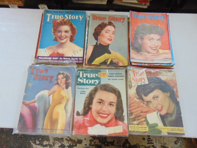 Lot vintage "True Story" vintage movie magazines, 1950's (1 of 4)