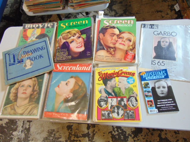 Large collection Greta Garbo ephemera, magazines, publications.: Large collection Greta Garbo ephemera, magazines, publications.