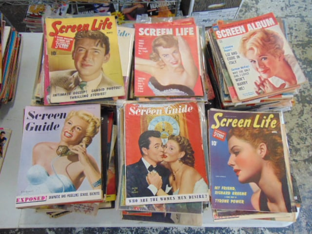 Lot vintage movie magazines, "Screen Hits", "Screen Life", "Screen Album" & Screen Guide" (1 of 5)