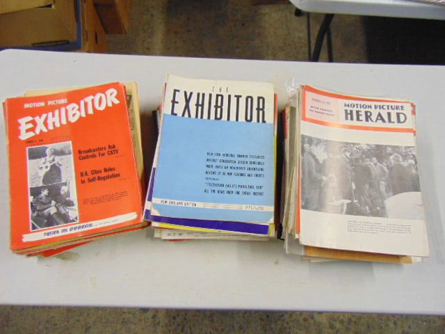 Lot vintage magazines, The Exhibitor, 30's to 60's & Motion Picture Herald, 1960's (1 of 4)