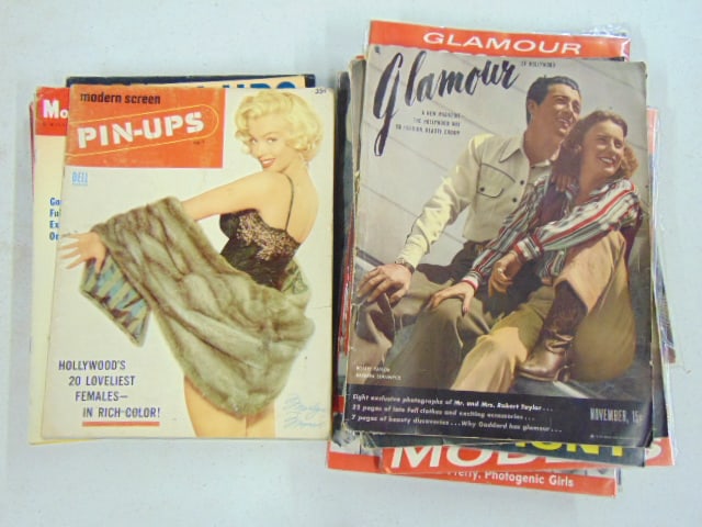 Vintage movie magazines, "\Pin-Ups" & Glamour, 1950's (1 of 4)