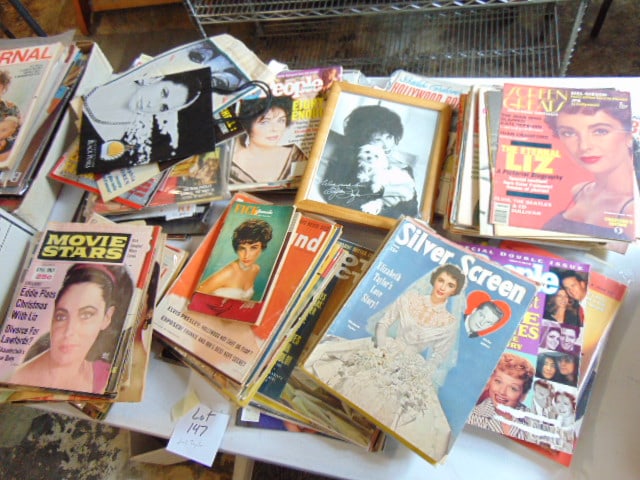 350 plus pieces Elizabeth Taylor related magazines, publications, ephemera, more (1 of 7)