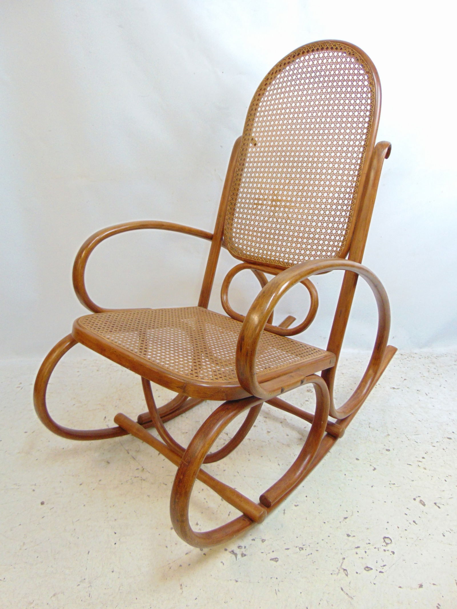 Thonet bentwood rocking chair with caned seat & back, good condition (1 of 4)