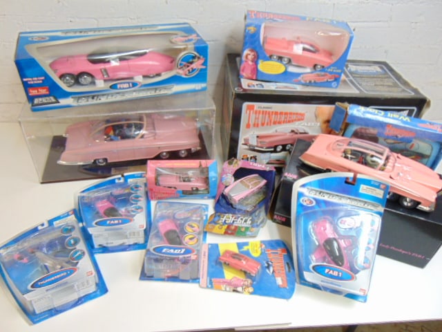 Large lot vintage Thunderbirds cars, spaceships, includes collectors edition "Fab1", edition 1196 of (1 of 11)