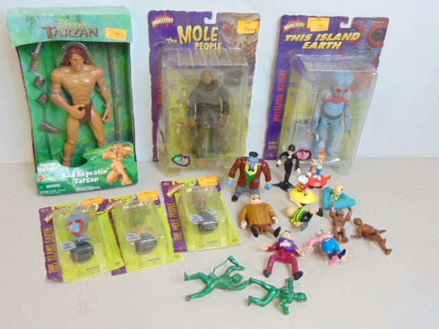 Toy lot, various Space Monsters & Tarzan figures, includes the Metaluna Mutant from "This Island (1 of 8)