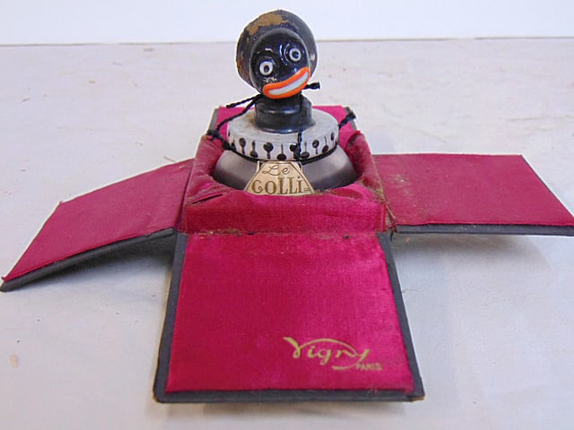 Le Golliwogg De Vigny Paris Perfume Bottle 1920s, in original box, bottle sealed, filled. (1 of 5)
