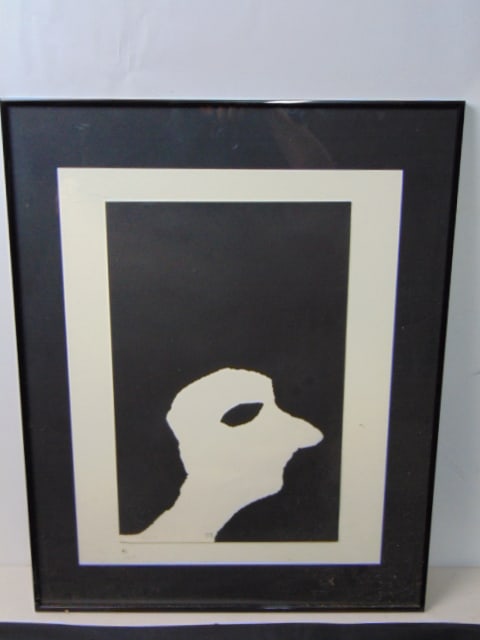 Lithograph, profile in white, Man Ray, edition 12/99, "Les Demeures D'Hypnos, 22.5" by 17.5" (1 of 4)