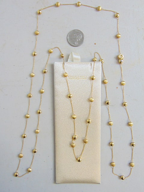 Jewelry. Chimento 18k necklace w/ diamond clasp, 18.65 grams, 27 1/2" length: Jewelry. Chimento 18k necklace w/ diamond clasp, 18.65 grams, 27 1/2" length