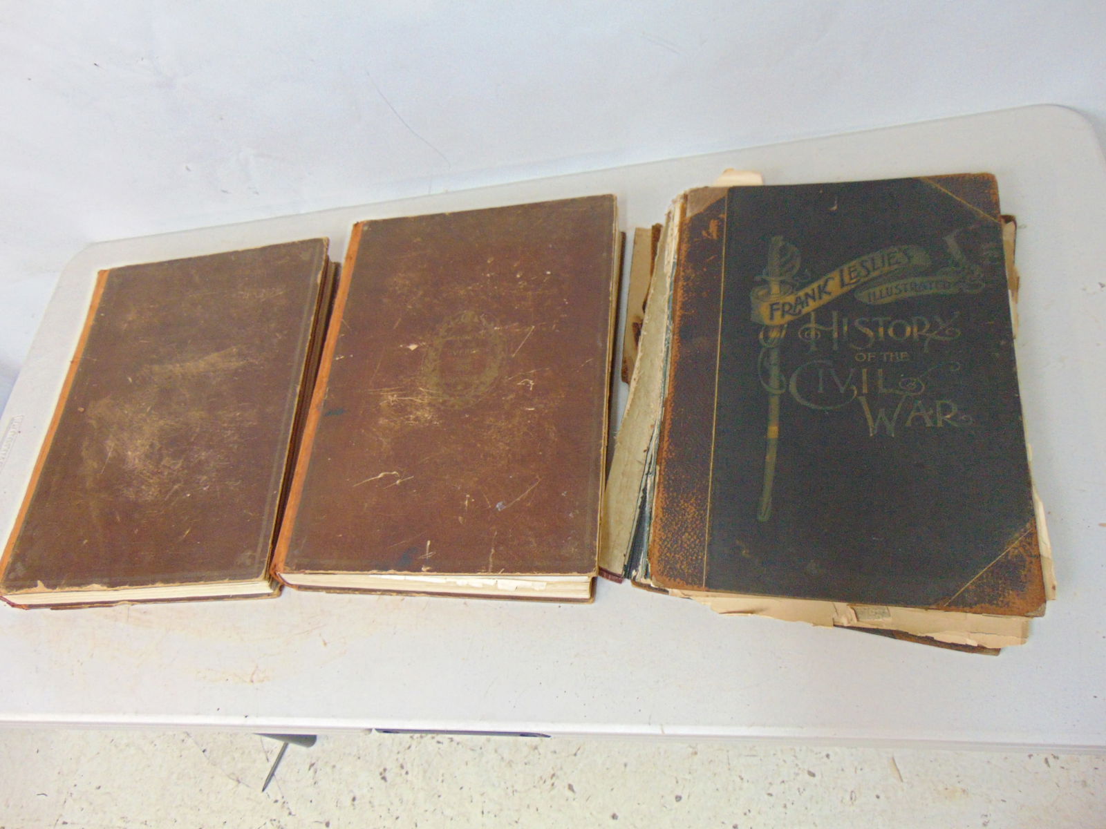 3 early books, 2 volumes "Album de la Guerre, 1914-1919" & Frank Leslie's illustrated history of the (1 of 8)