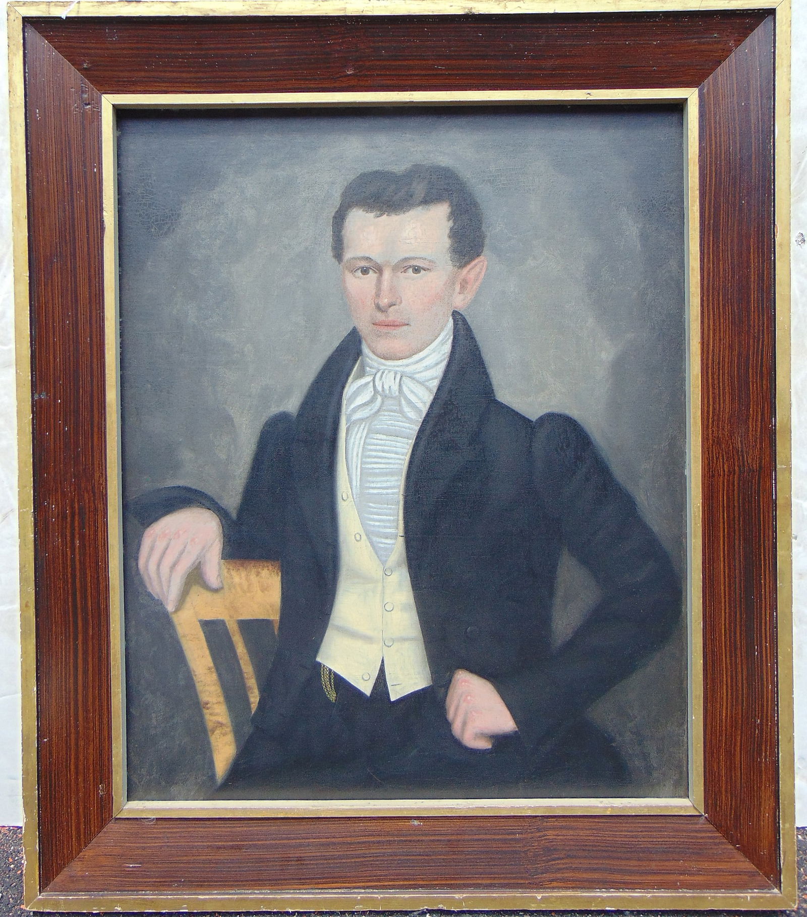 Portrait of William Ely Cheney, attributed to Erastus Salisbury Field, American 1803-1900, oil on (1 of 10)