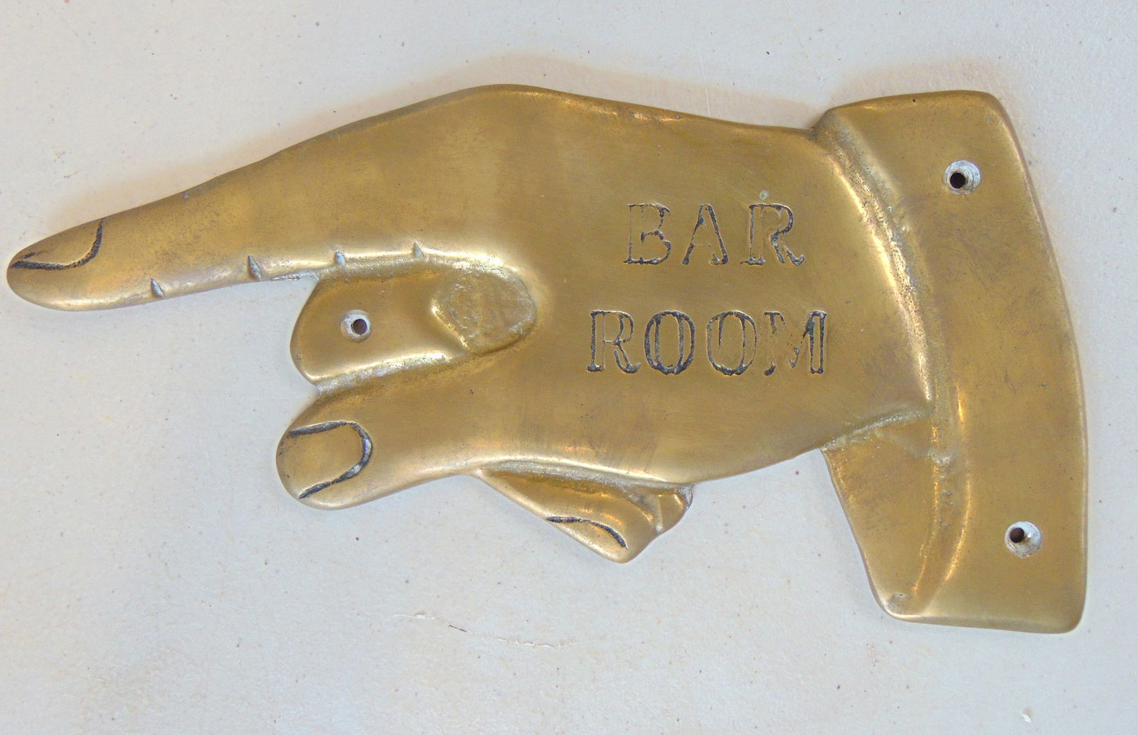 Cast brass "Bar Room" sign, 4" x 8" (1 of 4)