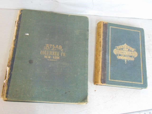 2 books. Atlas of Columbia County & History of Columbia county Atlas by D.G. Beers & Co, 1873, loose: 2 books. Atlas of Columbia County & History of Columbia county Atlas by D.G. Beers & Co, 1873, loose cover, History of Columbia Country byEverts & Ensign, 1878, illustrated